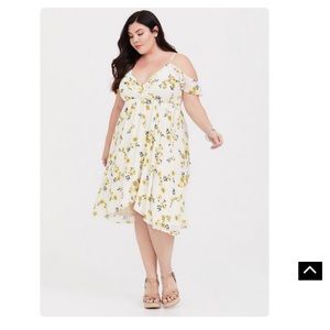 Torrid Chiffon Wrap Dress Size 20 2X Spring Summer Cottagecore